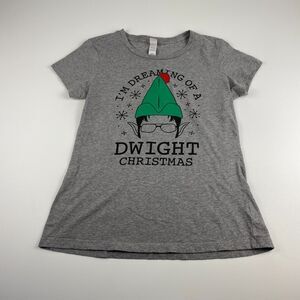 The Office Graphic T Shirt I'm Dreaming of a Dwight Christmas Womens Small Rare